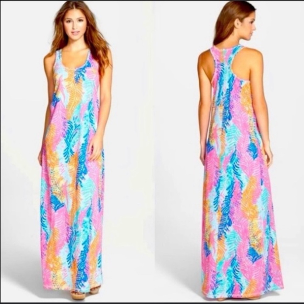 Lilly Pulitzer Betty Maxi dress Pima Cotton electric feel size XS
